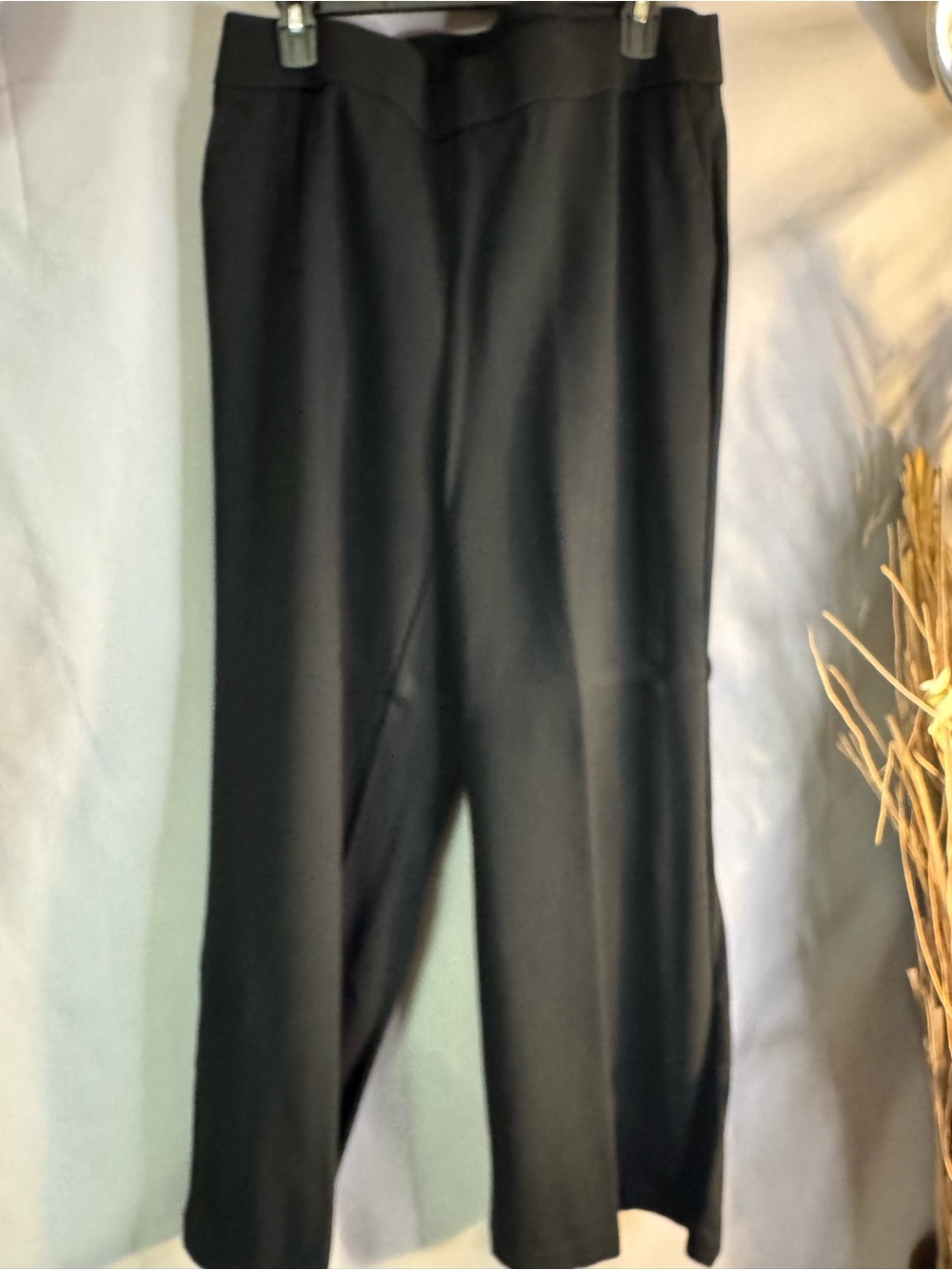 Black Women's Wide-Leg Dress Pants